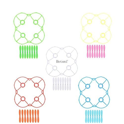 40pcs 5 Color Main Blade Propellers Props+5PCS Blade Guard Cover Protector For Cheerson CX-10 CX-10A RC Quadcopter Drone Spare Parts