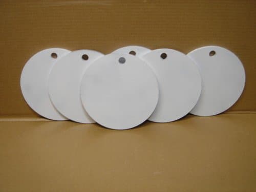 Quality Targets Six 6" 3/8" Thick A36 NRA Action Pistol - Round Hanger Plates!