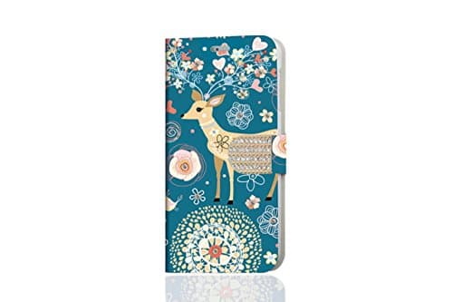 Samsung Galaxy Note 5 Case, Rhinestone Diamond Flip Wallet PU Leather Glitter ID Credit Card Notebook Phone Case for Samsung Galaxy Note 5 (Deer)