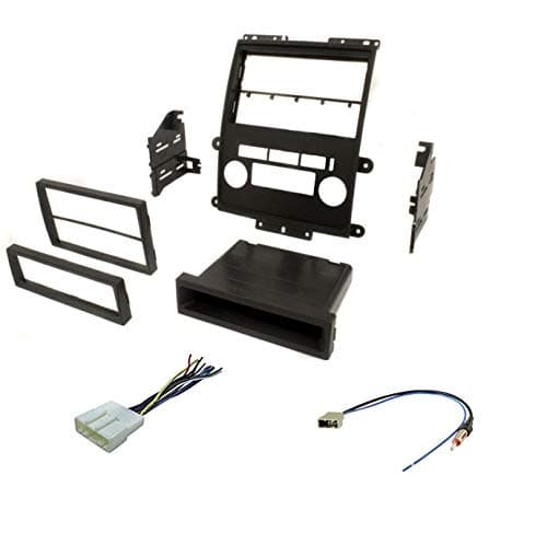 Premium Car Stereo Install Dash Kit, Wire Harness, and Antenna Adapter for Installing an Aftermarket Radio for Some 2009-2012 Nissan Frontier/Xterra + Suzuki Equator - Compatible Trims Listed Below