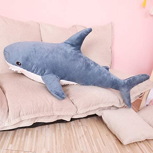 GSDJU 80/100cm Big Size Funny Soft Bite Shark Plush Toy Pillow Appease Cushion Gift For Children
