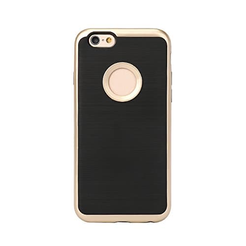 iPhone 6/6s Plus Case, KingsNet Hybrid Hard 2 in 1 PC + TPU Frame Back Cover Phone Case For iPhone 6/6s Plus-Black and Gold