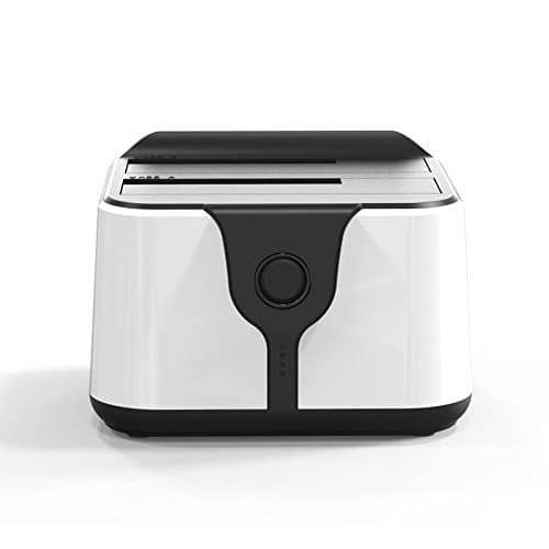 Dual-Bay Hard Disk Drive (HDD) Docking Station with Hard Drive Duplicator/Cloner Function for 2.5 Inch & 3.5 Inch HDD SSD SATA (SATA I/ II/ III) with USB 3.0 Ports by Nov8tech