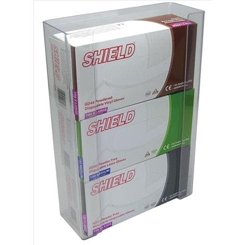 Plastic Wall Mountable Triple Glove Box Dispenser Unit/Holder