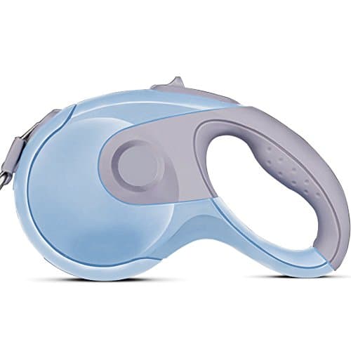 COMSUN Small Retractable Dog Leashes, 9ft Dog Walking Leash Lead for Small Dogs Up to 22lbs, Tangle Free, One Button Break &amp; Lock ABS Casing, Nylon Ribbon