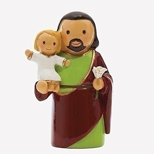 3.25" ST. JOSEPH STATUE. RELIGIOUS SAINT FIGURINE.