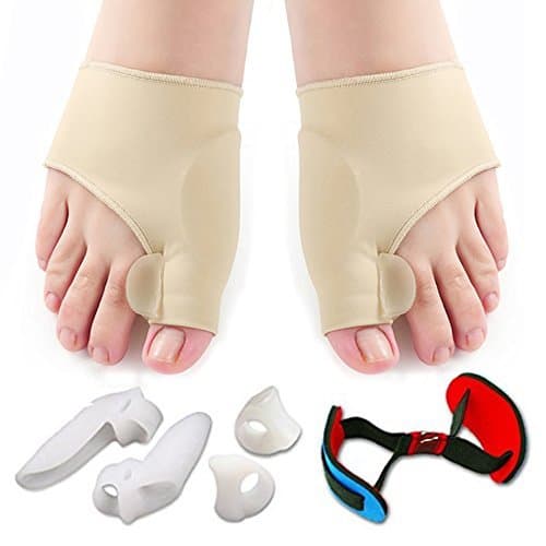 7 Pieces Bunion Corrector & Bunion Relief Protector Sleeves Kit for Big Toe Joint, Hammer Toe,Treat Pain in Hallux Valgus,Toe Separators Spacers Straighteners Splint Aid Surgery Treatment.
