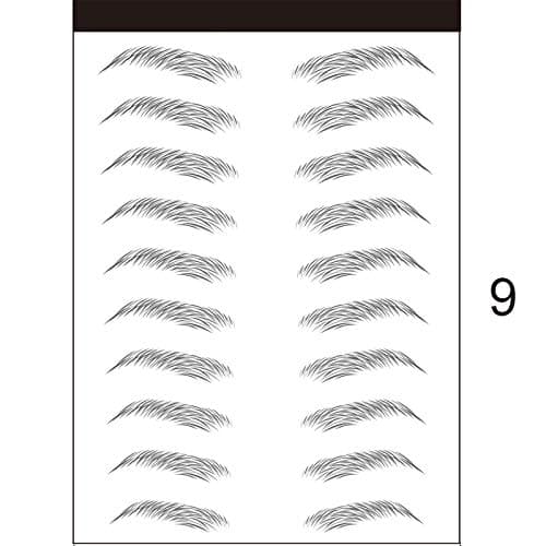 Lishiny 3D Stick-On Eyebrows Sticker Eye Brow Makeup Decal Natural Tattoo Eyebrow Stickers for Woman Makeup