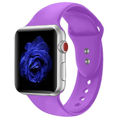 Straper Compatible with for Apple Watch Strap 38mm 42mm 40mm 44mm Straps Soft Silicone Compatible with for iWatch Series 5 4 3 2 1