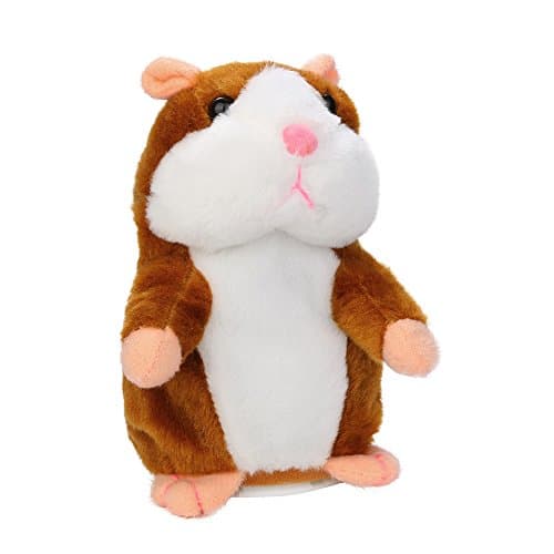 Xander Speak Talking Record Hamster Mouse Toys, Nod And Repeat What You Said Plush Hamster Decor Toy For Christmas Gift (Hamster, Khaki)