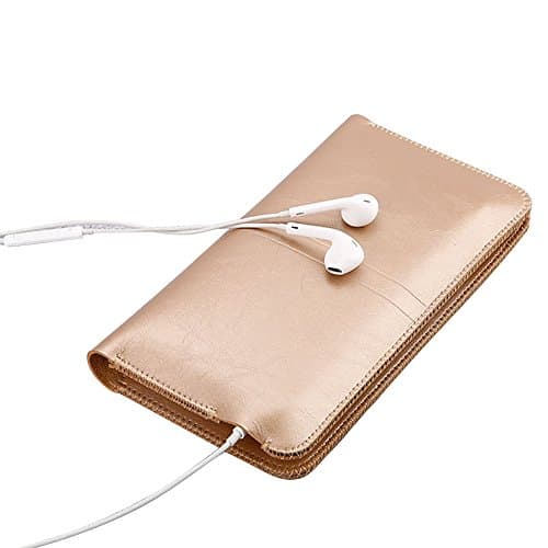 Mobile Cell Phone Wallet Protective Case Cover Casing with Credit Card Holder Cell Phone Wallet Case For iPhone 6/6S Plus iPhone7/7 plus (Champaign Gold)