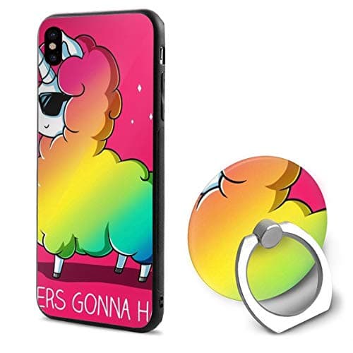 Phone X Case Haters Gonna Hate Ring Cell Phone Holder Adjustable 360°Rotation Mobile Phone Stand A Trading Ultra Thin PC Hard Lightweight Protection Cover