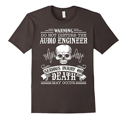 Men's Audio Engineer Shirt - Do Not Disturb The Audio Engineer Tee Small Asphalt
