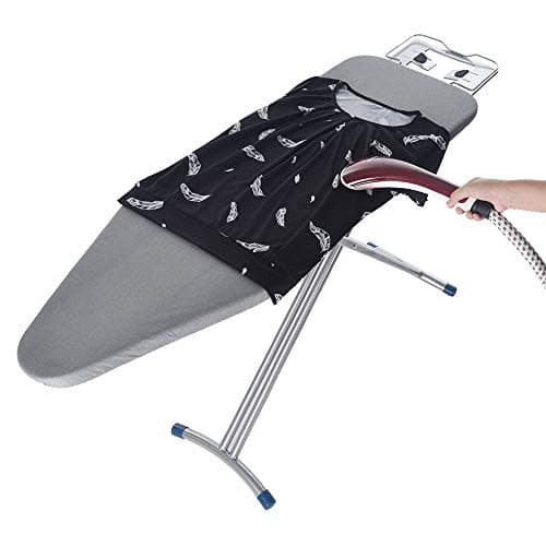 Anferstore T-Leg Adjustable Height Ironing Board, Ironing Pro Board Grey Extra Cover - 48 x 15''