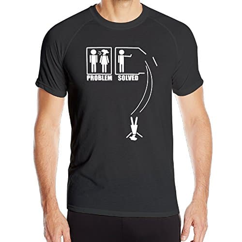 KToops Mens Problem Solved1 Quick Drying Sports T Shirts