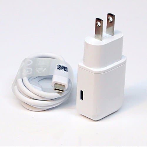 OEM Professional Plum Gator Plus SmartPhone Quick Charge 3.0 Adaptive Fast Wall Charger with 2 Cables for USBC and MicroUSB. [White/1M Cables]