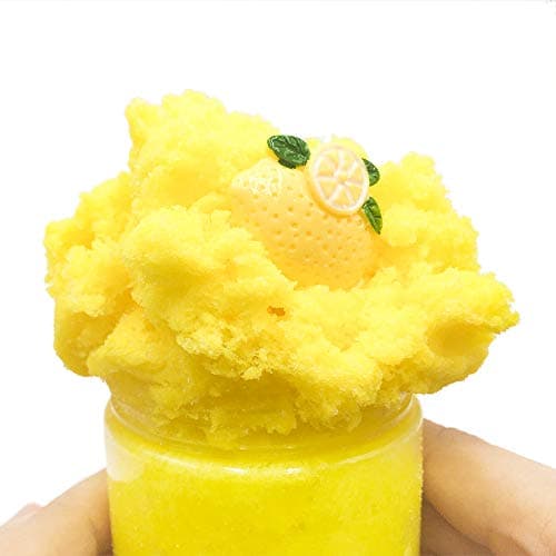 Cloud Slime Fluffy Foam Slime Scented Slime Clay Sludge Beading Supplies Toys for Adults and Kids(120ML) (Yellow)