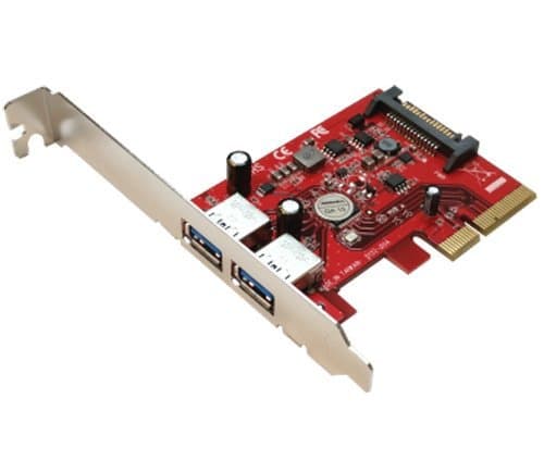 Oodelay UB-132 USB 3.1 Gen 2 Type-A SuperSpeed+ 2-Port Low Profile PCIe Host Adapter for Mac/PC