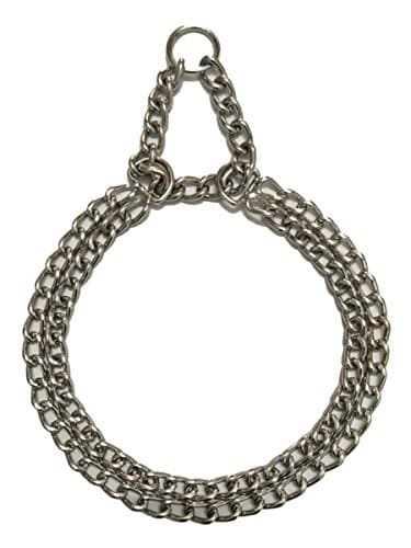 Sollar's Heavy Double Semi Dog Chrome Plated Choke Chain Collar (Medium)
