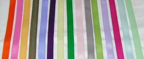 Solid Color Grosgrain Ribbon Asst. #2 - 15 Colors 3/8" X 2 Yard Each Total 30 Yds Per Package