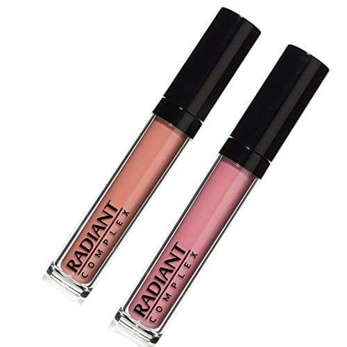 Liquid Matte Lipstick, Moisturizing and Long Lasting Stain (2 Pack Set: Nude &amp; Light Pink)