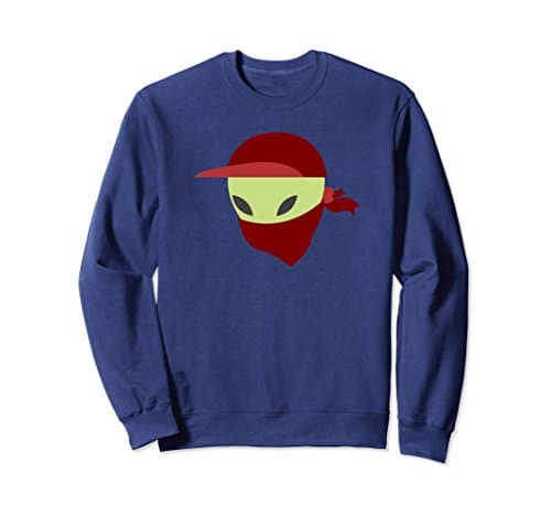 Unisex Alien Bandit Outer Space Aesthetic Sweater Small Navy