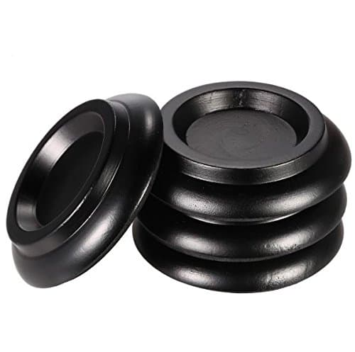Piano Caster Cups- Set of 4 - Solid Beech wood with EVA FOAM anti-shock lining- Protect Floors and Absorb Vibrations