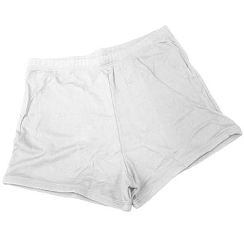100 % Stretch Nylon Cheerleading Boy-Cut Brief Trunks, A2L, White