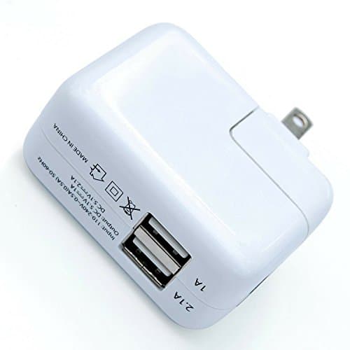 iPhone Charger Plug - Best For Wall Charging Apple iPad, iPod, With 2-Port Dual USB Adapter. Perfect For Travel.
