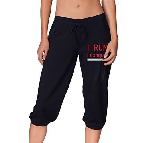 MamieJulia I Run I Conquer Ms. Seven-point Running Loose Leggings Trousers Pants Small