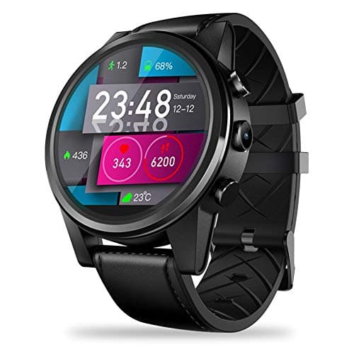 Zeblaze Thor 4 PRO 4G Android 7.1.1 SmartWatch 1.6 Inch Crystal Display GPS/GLONASS Quad Core 16GB 600mAh Hybrid Leather Straps Smart Watch for Men Support Android/iOS System
