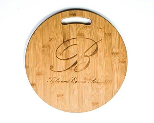 Personalized Round Cutting Board, Custom Wood Engraved Board for Kitchen, Monogrammed Bread Cutting Board, Decorative Bamboo Cutting Board Personalized, House Warming Gift, Vegetable Chopping Board