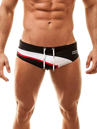 NIT 56100 Pack-Up Boosting Pad Mens Swim Trunk, black, Medium
