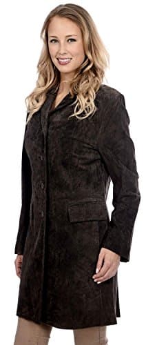 Nuage Sport Classic Trendy Collared Button Up Leather Suede Jacket Brown Small