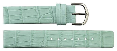 Blue Calf Leather Band Replacement Pin Clasp, 18mm Strap B18020