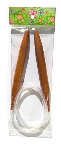 One Pair 32'' (80cm) x 20mm Carbonized Bamboo Circular Knitting Needles