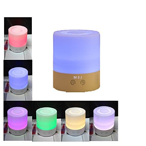Essential Oil Diffuser 120ml,Aromatherapy Ultrasonic Cool Mist Aroma Humidifier with 7 Color LED Lights Changing and Waterless Auto Shut-off Fuction for Home Office Bedroom Room (Model12)