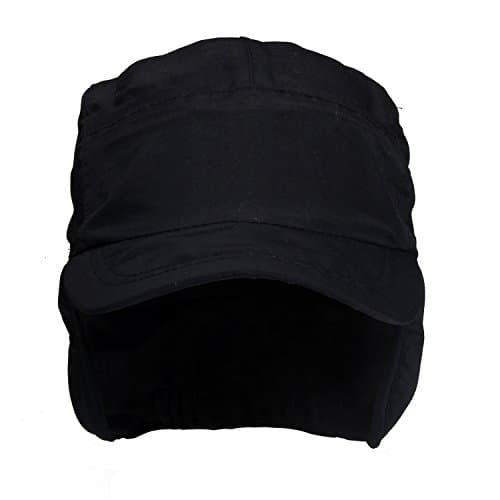 Winter Baseball Earflap Cap with Detachable Windproof Strap Fleece Inside Cap Water Repellency Outdoor Cap Adult