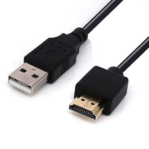 USB to HDMI Cable, NEORTX 0.5m USB 2.0 Male to HDMI Male Charger Cable Splitter Adapter