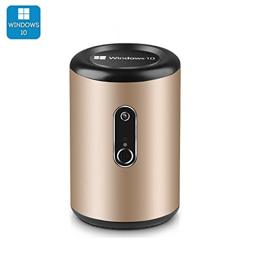 Intel Mini PC "Win Pro" - Windows 10, CR Z3735F Quad Core CPU, Wi-Fi, 2MP Camera, Bluetooth 4.0 (Gold)