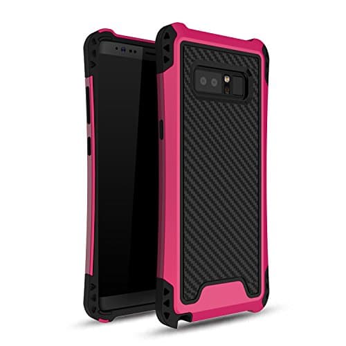 Casemetics Shield Series - Galaxy Note 8 Slim and Futuristic Case Design with Flexible TPU Inner Shielding Armored with Hard Skeleton for Samsung Galaxy Note 8 - 2017 (Red)