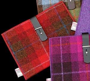 iPad Sleeve in Harris Tweed Design (Red Check)