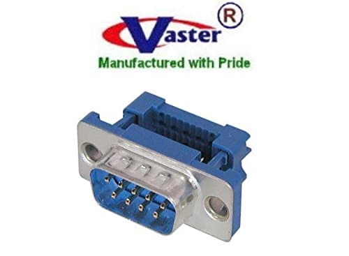 Vaster SKU DI-9M-20 (20 Pcs/Pack) IDC Connector, IDC Flat Ribbon Crimp Connectors DB9 Male (Black)