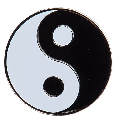 Yin Yang Lapel Pin - Black White OSFM