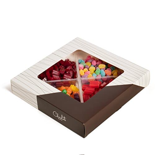 The Chocolate Bar Colorful Mixed Kosher Candy Platter 4-Section