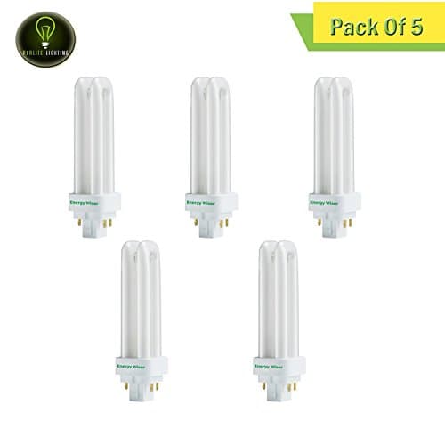Perlite Lighting (Pack of 5) CF13D835/E 13-Watt T4 Energy Wiser Plug In Quad 835k G24Q-1 Base Light Bulb