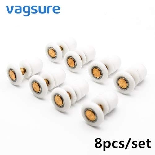 | Door Rollers | Vagsure 4pcs|8pcs/Set Dia 19/23/25/27mm Straight Plastic Single Pulley Wheel Sliding Door Hardware Roller for Shower Room Cabin | by SOMITI