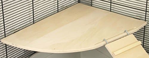 Bunk Giant 40,8 x 30.2 x 1.6 cm + WEGA 44.2 x 12.4 x 1.6 cm Ladder Ramp Accessories Cakestand Set Wood – Cage Accessories Seat + Ladder Bundle Rodents Rodent Cage for Hamsters, Guinea Pigs, etc.