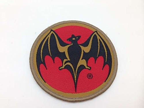 Bacardi patch, round 7 cm, iron-on patch.