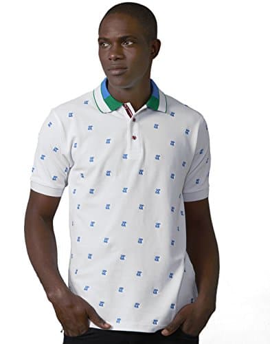 COOGI Koala All Over Embroidered Polo (Large, White)